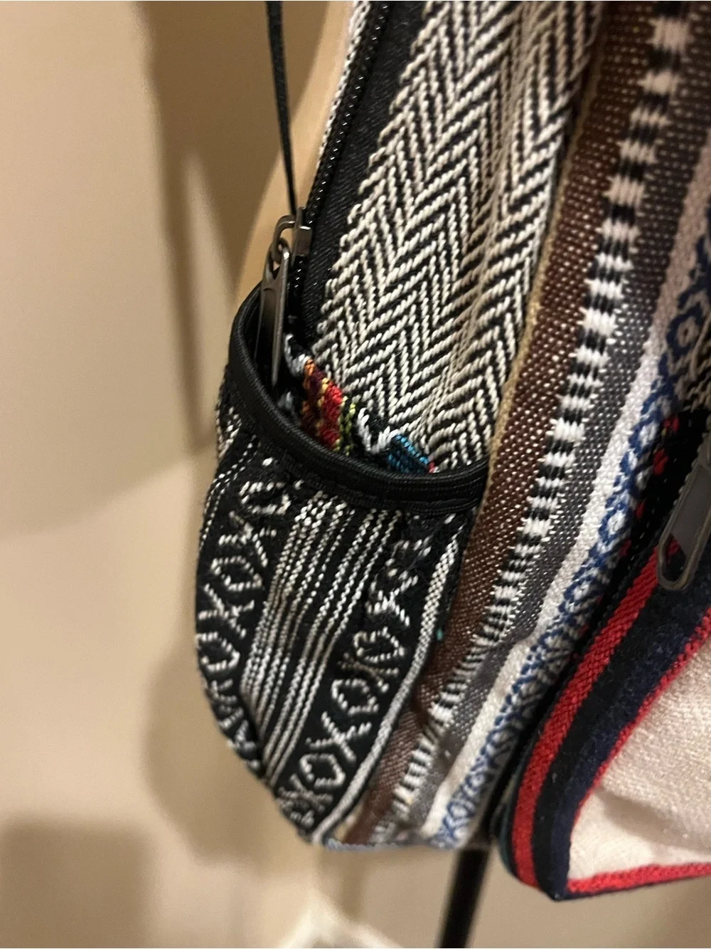 Boho Estes Park Colorado Canvas Backpack - Multicolor